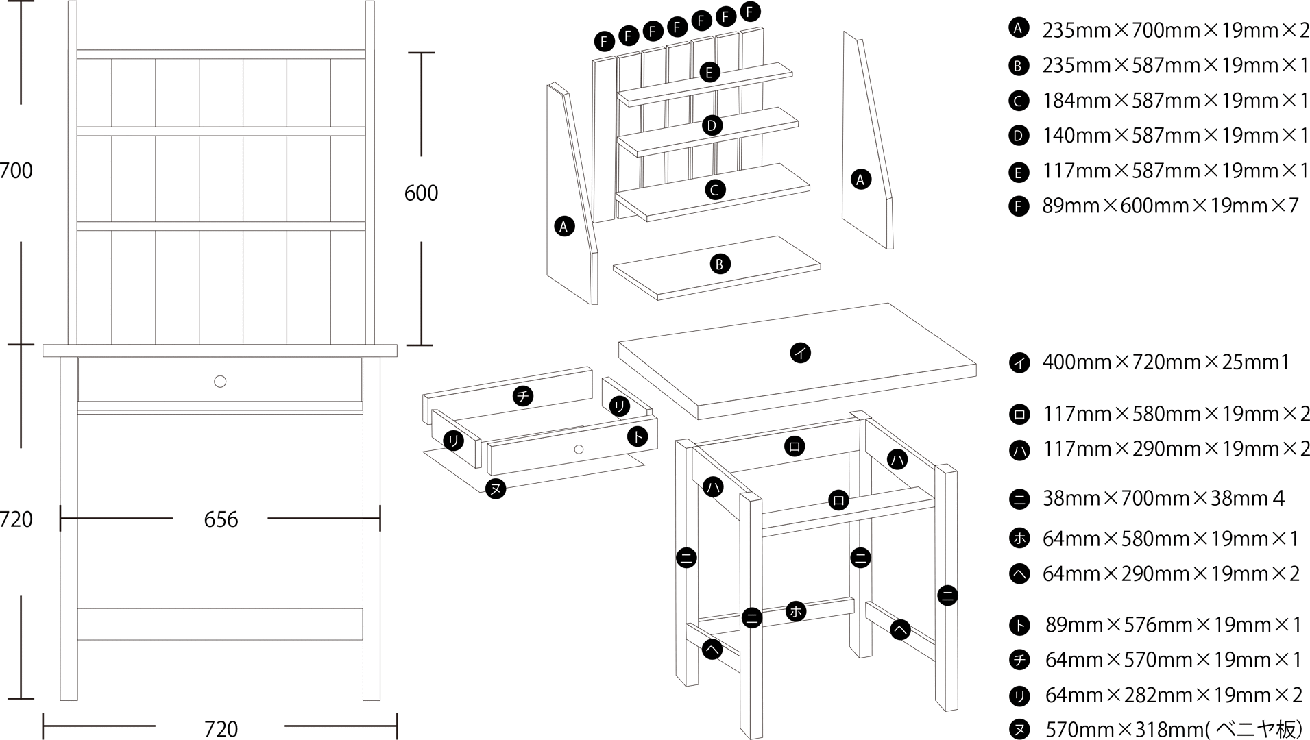 友安製作所 Diyレシピ セパレート型シェルフデスク インテリア エクステリア専門店 友安製作所