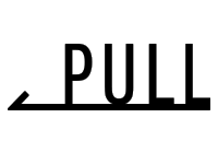 PULL 切り文字 矢印「左」