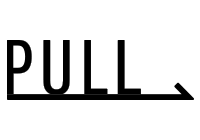 PULL 切り文字 矢印「右」