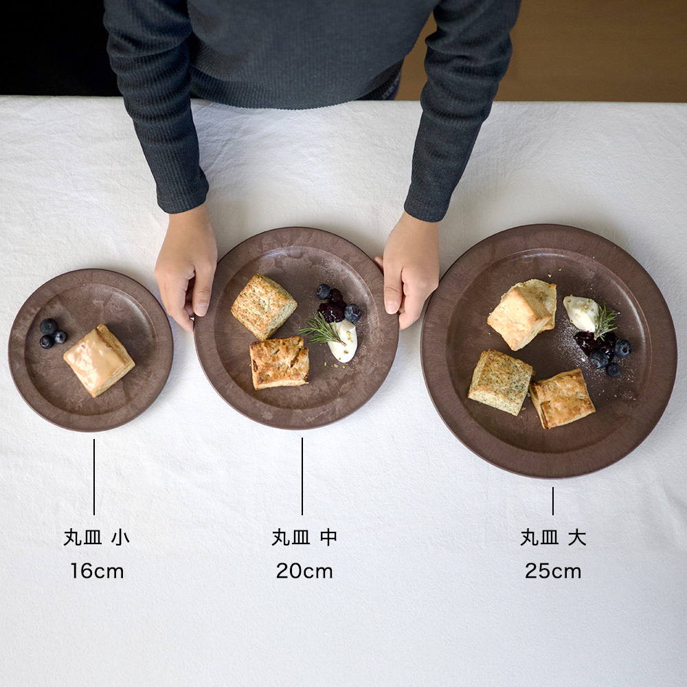 軽くて割れない食器・カトラリー ARAS・エイラス 丸皿 小 HC 電子レンジ対応