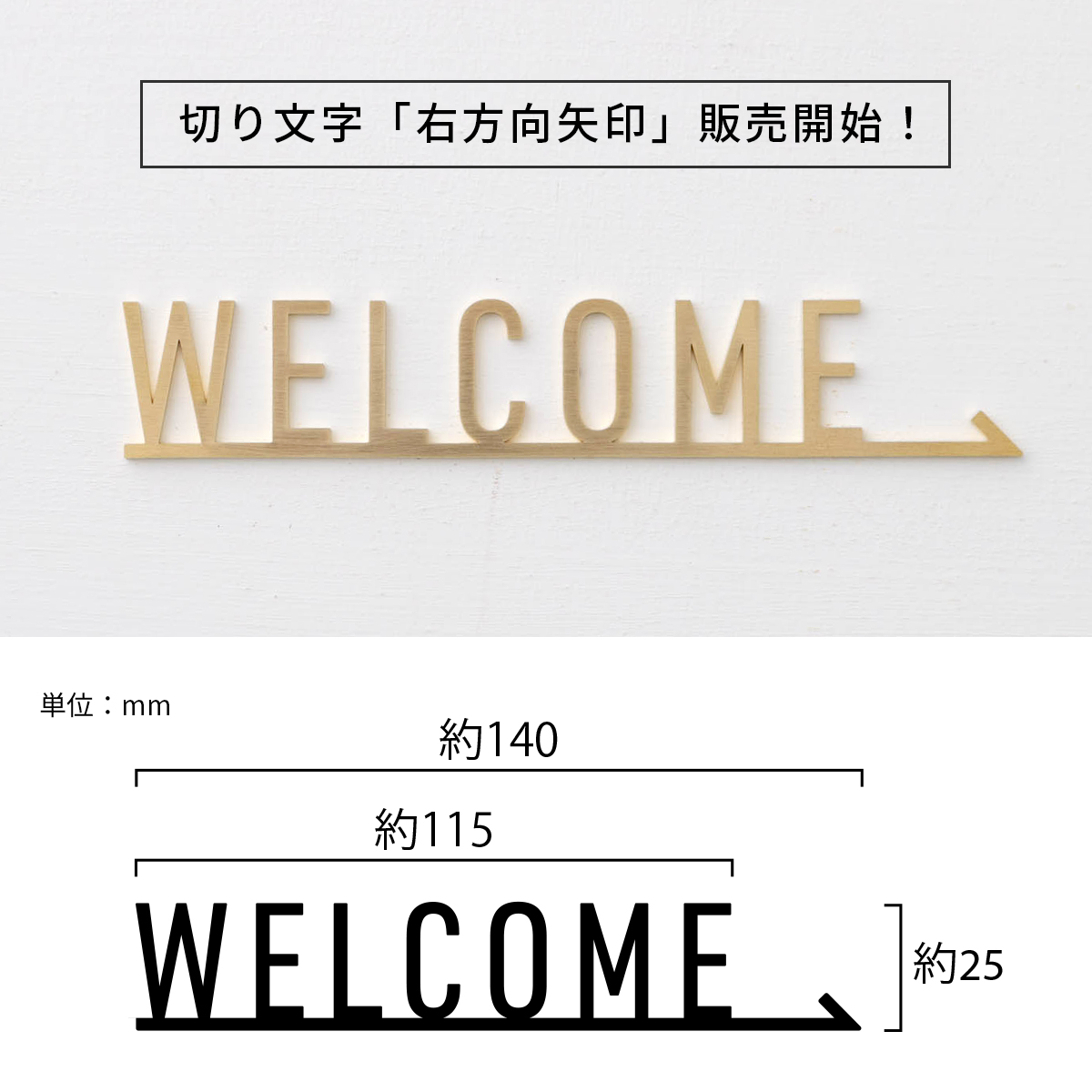 真鍮サイン・ネーム・ドアプレート WELCOME TEKKI CRAFT・テッキクラフト