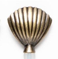 鉄総掛（アイアンマルチハンガー）装飾キャップ「シェル」ゴールド