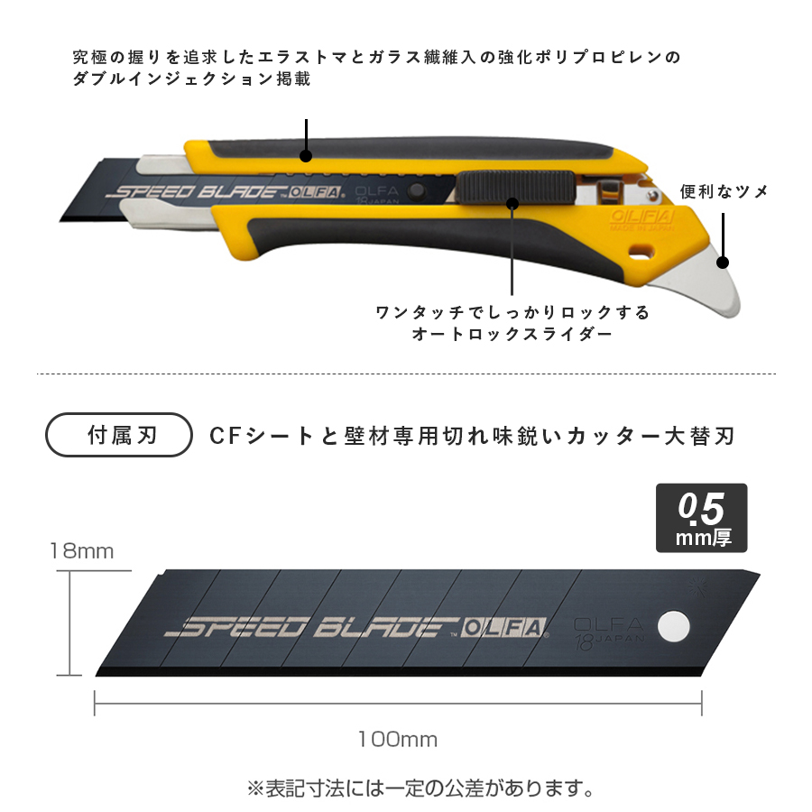 CFシートと壁材専用切れ味鋭いカッター大