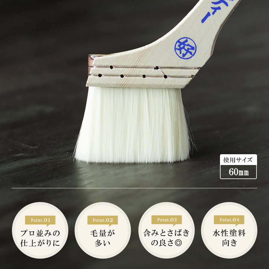水性用ナイロン刷毛 バーディー