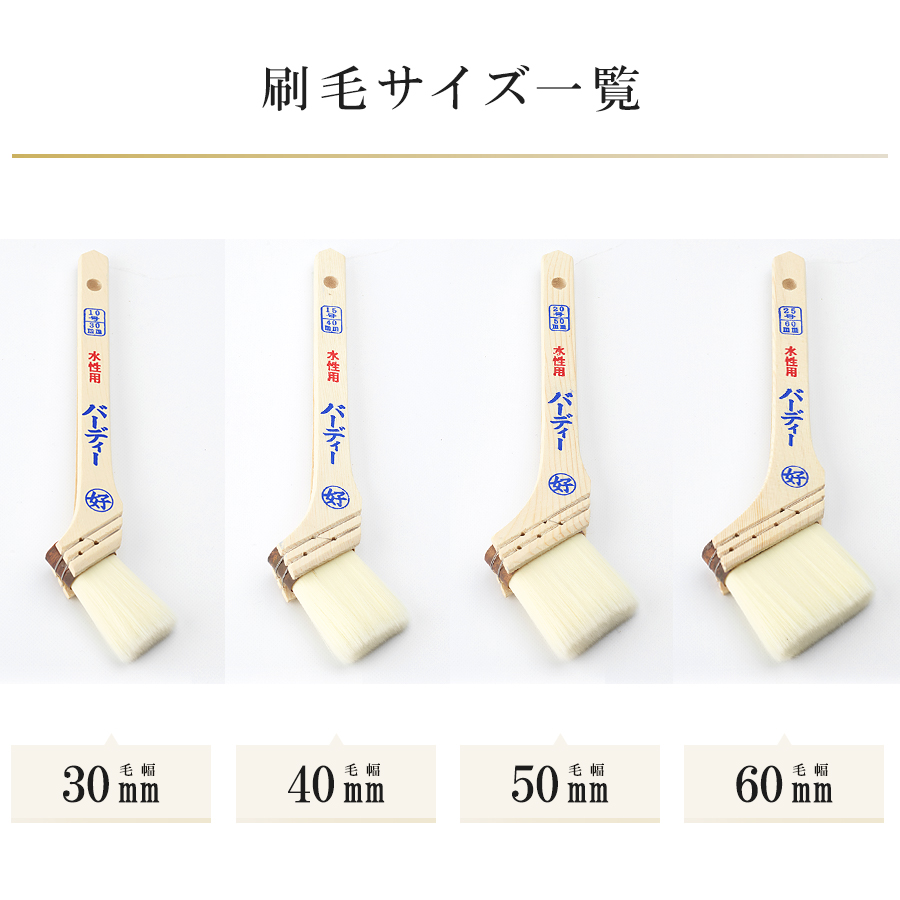 水性用ナイロン刷毛 バーディー