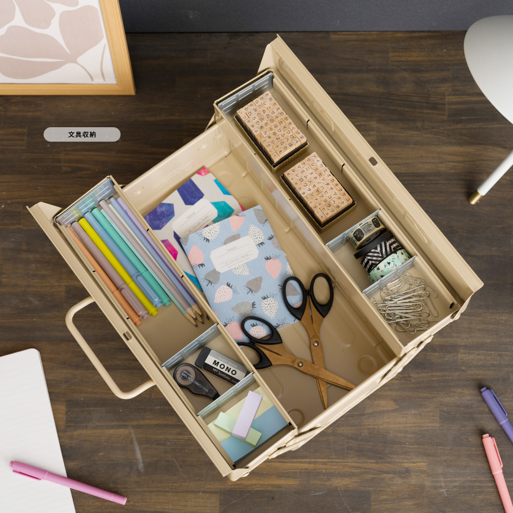 工具箱 ツールボックス 両開き 友安製作所別注 2段式スチール工具箱 東洋スチール