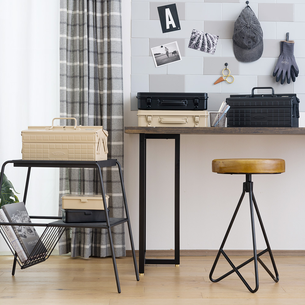 工具箱 ツールボックス 両開き 友安製作所別注 2段式スチール工具箱 東洋スチール