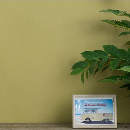 壁紙に塗れる壁紙ペンキ『マットウォール』のグリーンアップル