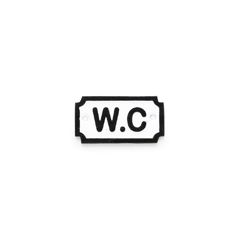 アイアンサインプレート「W.C」