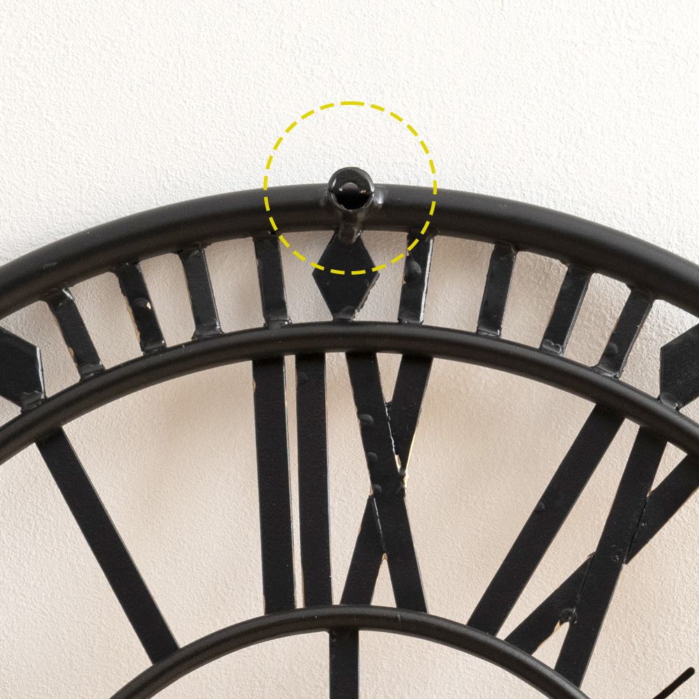 壁掛け時計「ラスティックゴールド スケルトンアイアンクロック」